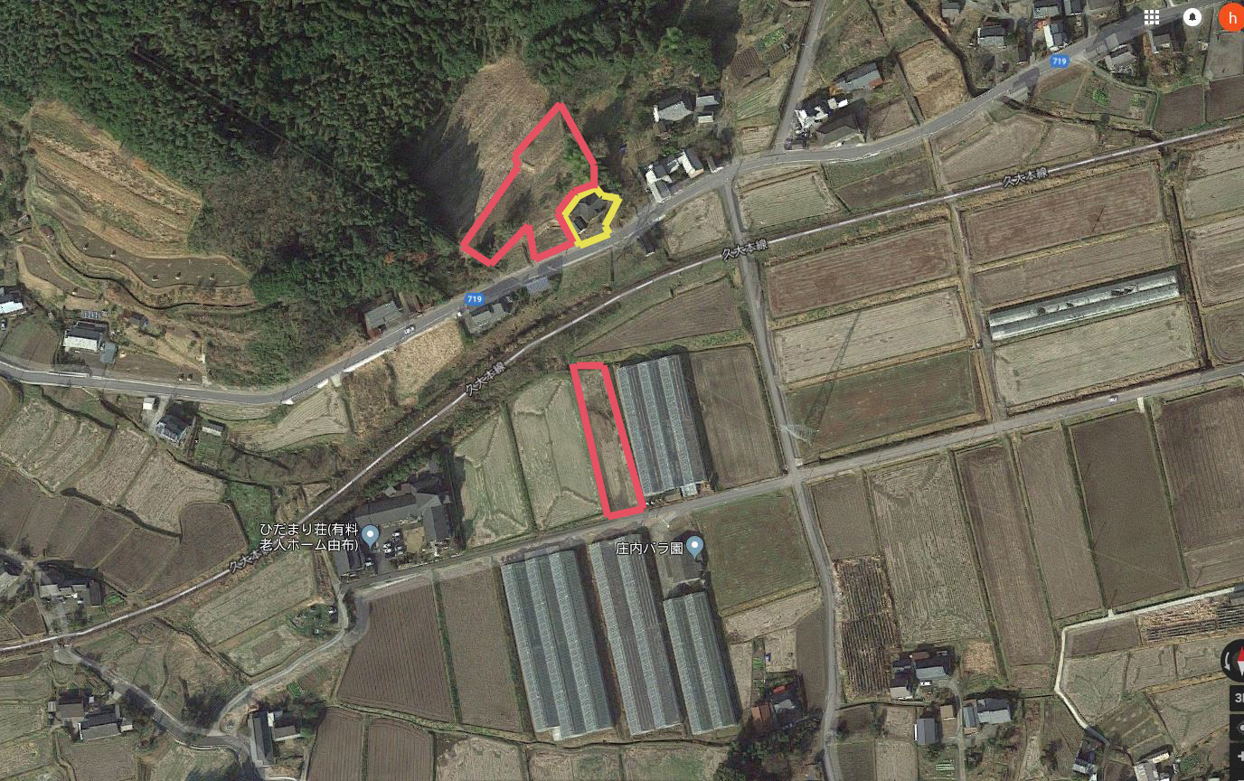 田合わせて4反の西庄内小学校近くの宅地